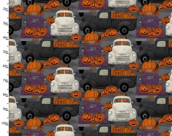 3 Wishes Spooky Night Pumpkin Patch Cotton Fabric