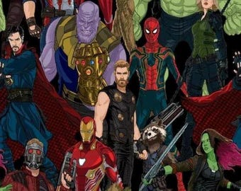 Marvel Avengers Infinity War 100% Cotton Quilting & Sewing Fabric
