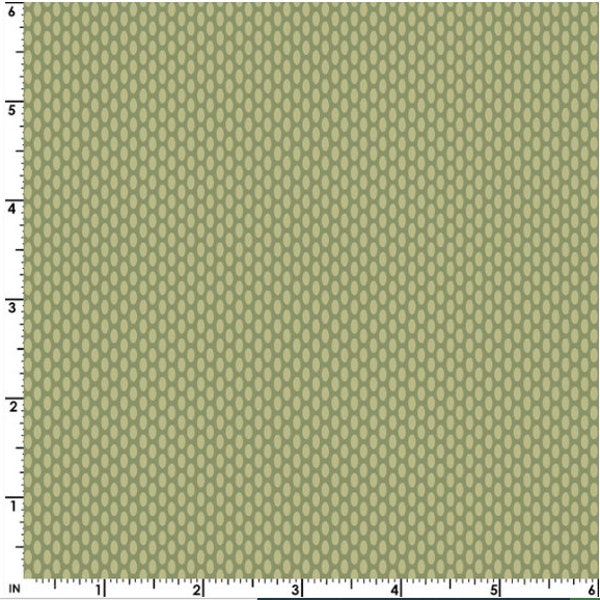 American Beauty Oval Dots Green 100% Cotton Fabric