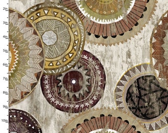 Global Luxe Fabric – 3 Wishes Medallion Digitally Printed 100% Cotton Quilting & Sewing Material