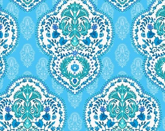 Clothworks Tuli Medallion -Sky 100% Cotton Fabric