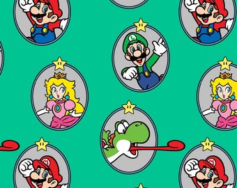Nintendo Super Mario Badge Cotton Fabric