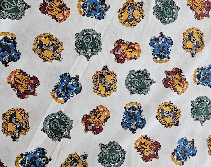 Featured listing image: Wizarding World of Harry Potter Crest Fabric - 100% Cottons - Camelot Fabric