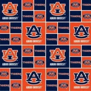 NCAA Auburn University Tigers 100% Cotton Quilting & Sewing Fabric by Sykel Enterprises