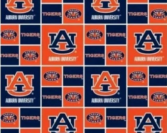 NCAA Auburn University Tigers 100% Cotton Quilting & Sewing Fabric by Sykel Enterprises