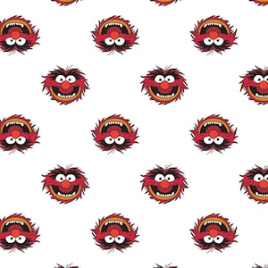 The Muppets Fabric – Animal White 100% Cotton Quilting & Sewing Material