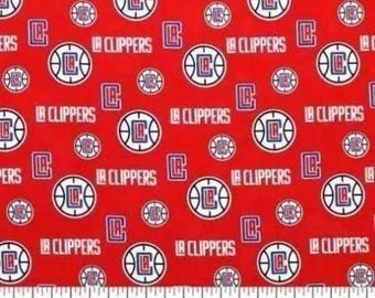 NBA LA Clippers 100% Cotton Quilting & Sewing Fabric by Camelot - Officially Licensed