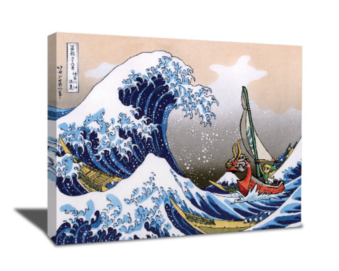 Zelda Windwaker Great Wave Wall Art Canvas Wrap Legend of Etsy