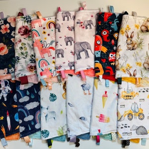 Soft toy labels, minky, for children