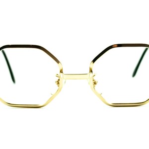 Owl Vintage Hexagonal Gold Glasses Frames Unisex Retro