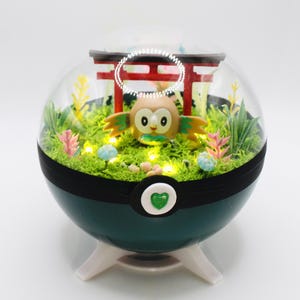 Pokéball-Terrarium Brindibou / Rowlet