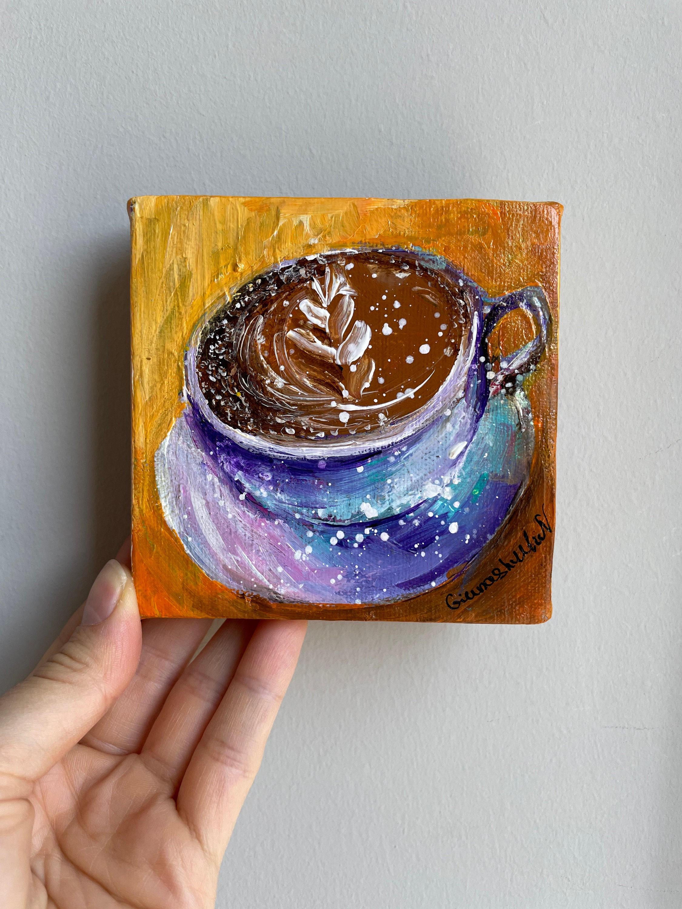 Coffee Cup Painting Impressionism Original Acrylic Painting Canvas Art  Cappuccino Impasto Tea Cup Abstract Art Still Life Painting Kitchen - Etsy  Israel