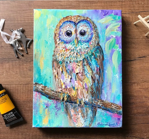 フクロウアート、フクロウの装飾、かわいいフクロウのギフト、フクロウ