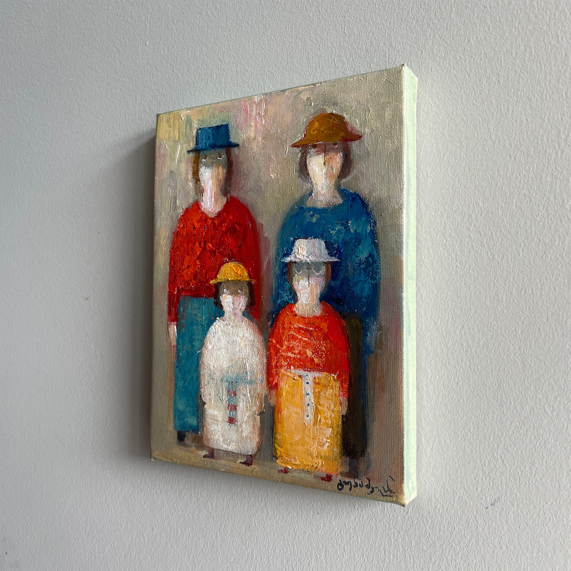 Family Portrait Contemporary Abstract Expressionist Style
