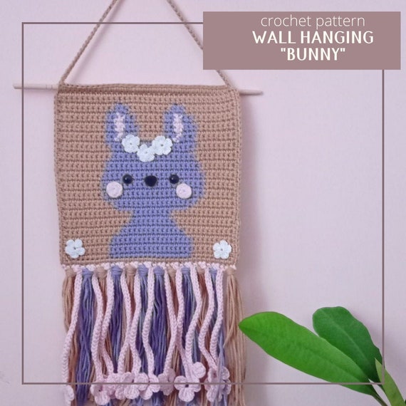 Wallhanging Bunny PDF Crochet PATTERN Easter Handmade Gift Etsy
