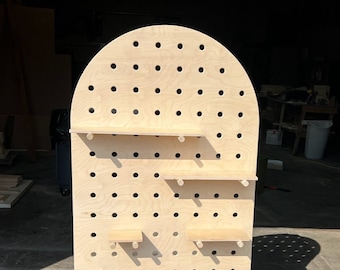 Freestanding Curved Pegboard - Fully finished