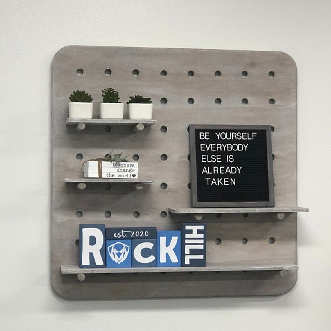 Large Hole Pegboard Organizer Multiple Sizes Etsy