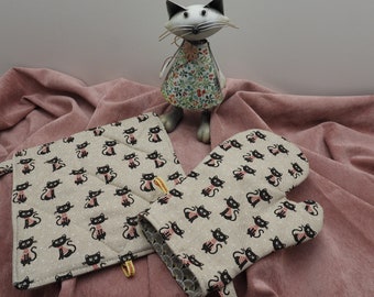 Oven glove and potholder set, Made in FRANCE. In stock, fast shipping.