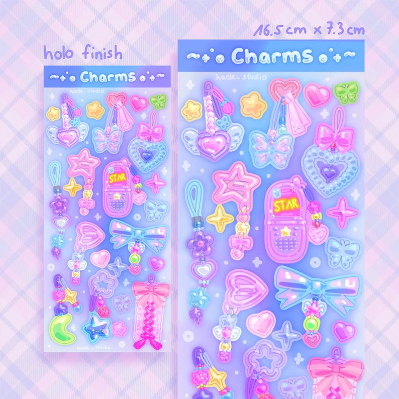 CHARMS Phone Charms Sticker Sheet Deco Polco Toploader Photocard Stationery Bullet Journal Bujo Bild 1