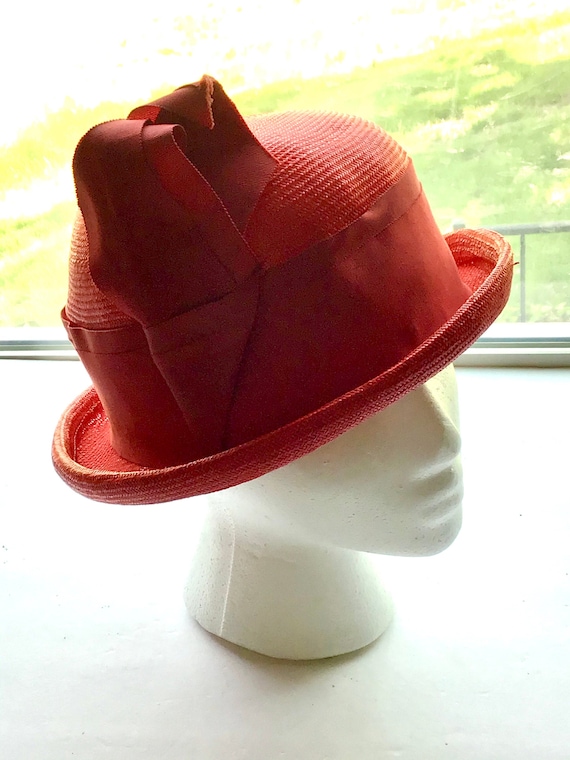 Hubert GIVENCHY Hat Vintage Paris Adaptation Red R