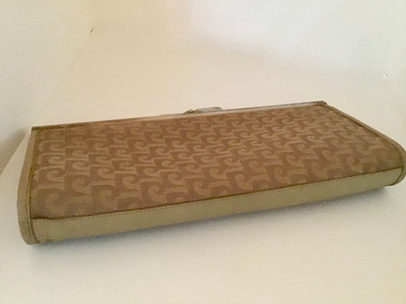 Pierre CARDIN Handbag Vintage Clutch Gold Tan Fra… - image 4