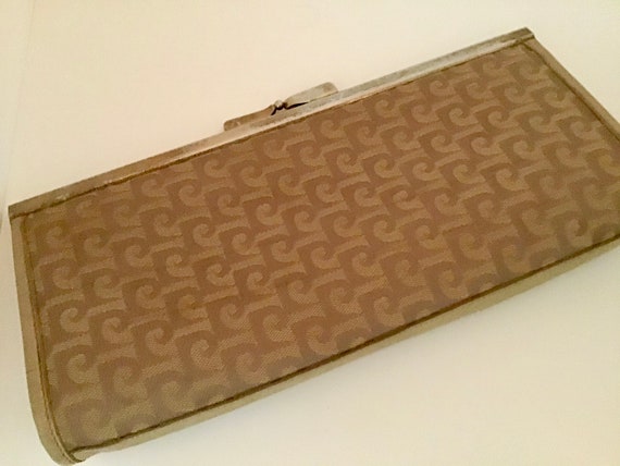 Pierre CARDIN Handbag Vintage Clutch Gold Tan Fra… - image 2