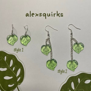 Green Leaf Earrings // available in 2 different styles
