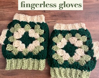 Fingerless Gloves Hand Crocheted // available in multiple colours/lengths