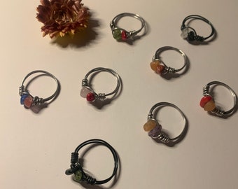Doppel Stein Wired Ring