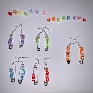 Safety Pin Pronoun Earrings