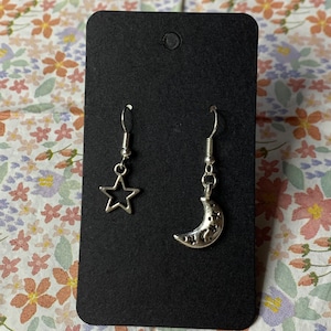 Moon and Star Earrings