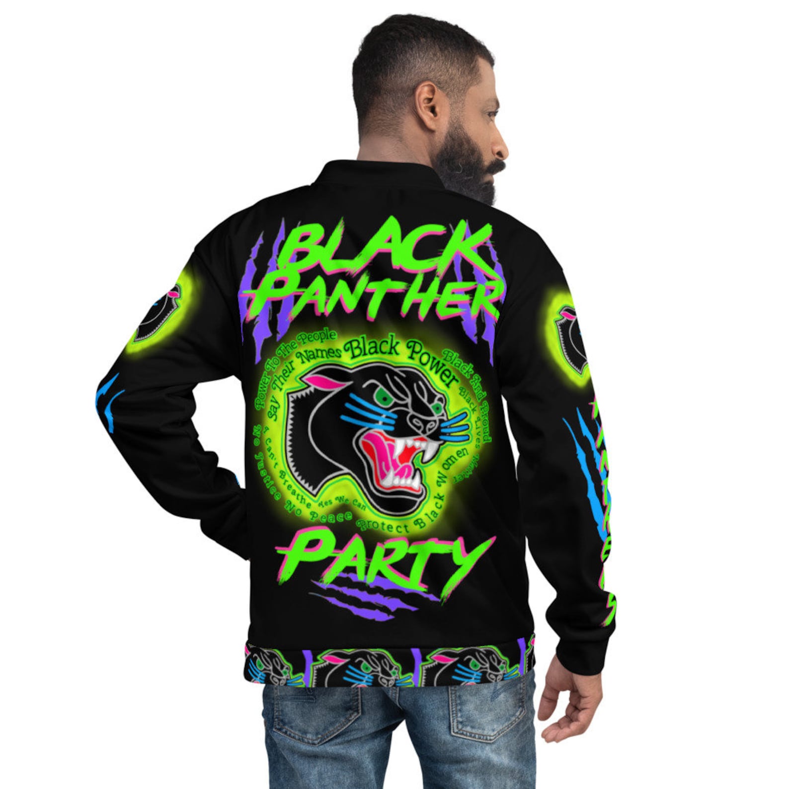 Black Panther Party Unisex Bomber Jacket Etsy