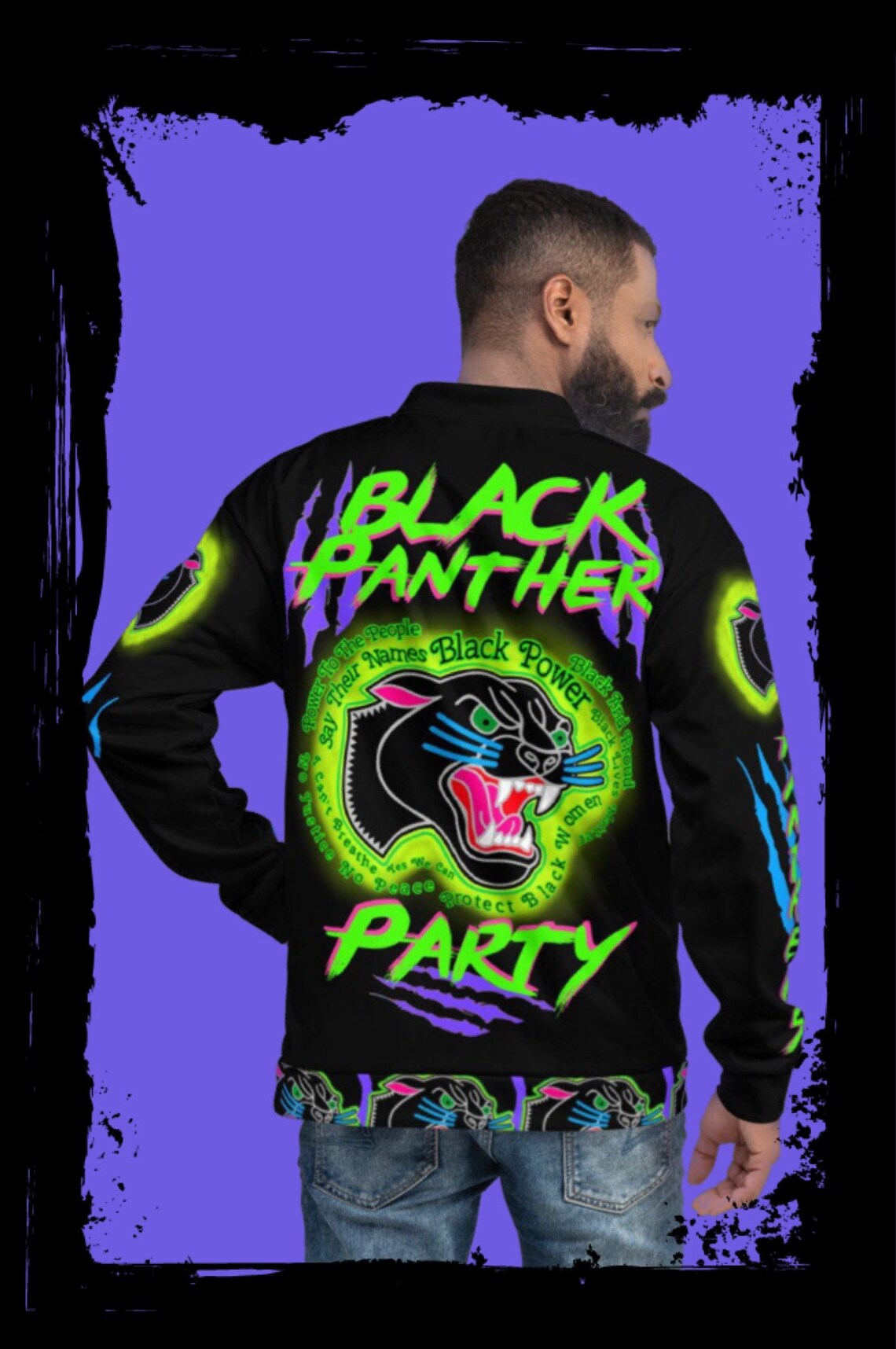 Black Panther Party Unisex Bomber Jacket Etsy