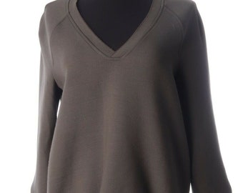 Deconstructed Hybrid Men/'s Flannel Shirt /& Women/'s V-Neck Sweater Create On Trend Cozy Top