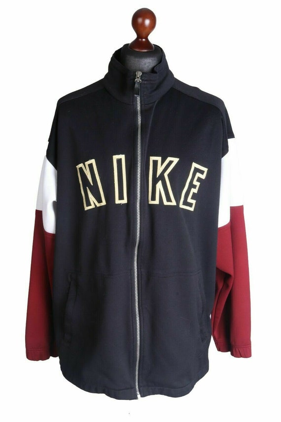 Men's NIKE Vintage Black Track Top Jacket Size XL