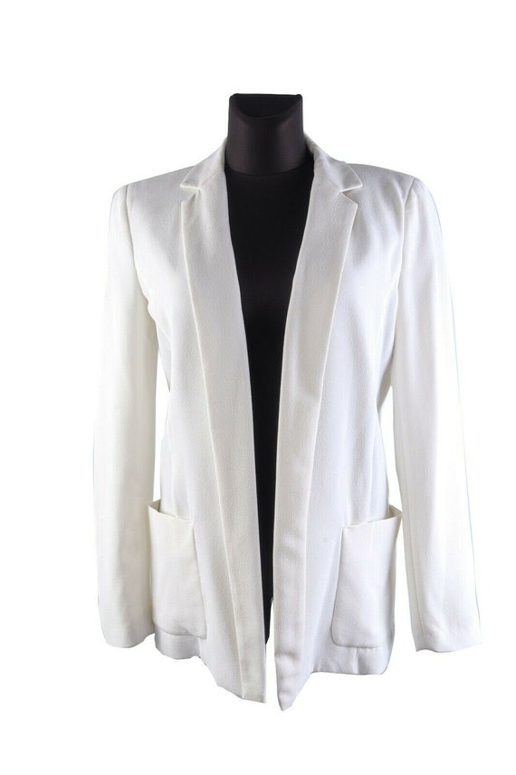 Women's ARMANI JEANS White Loose Jacket No Closure