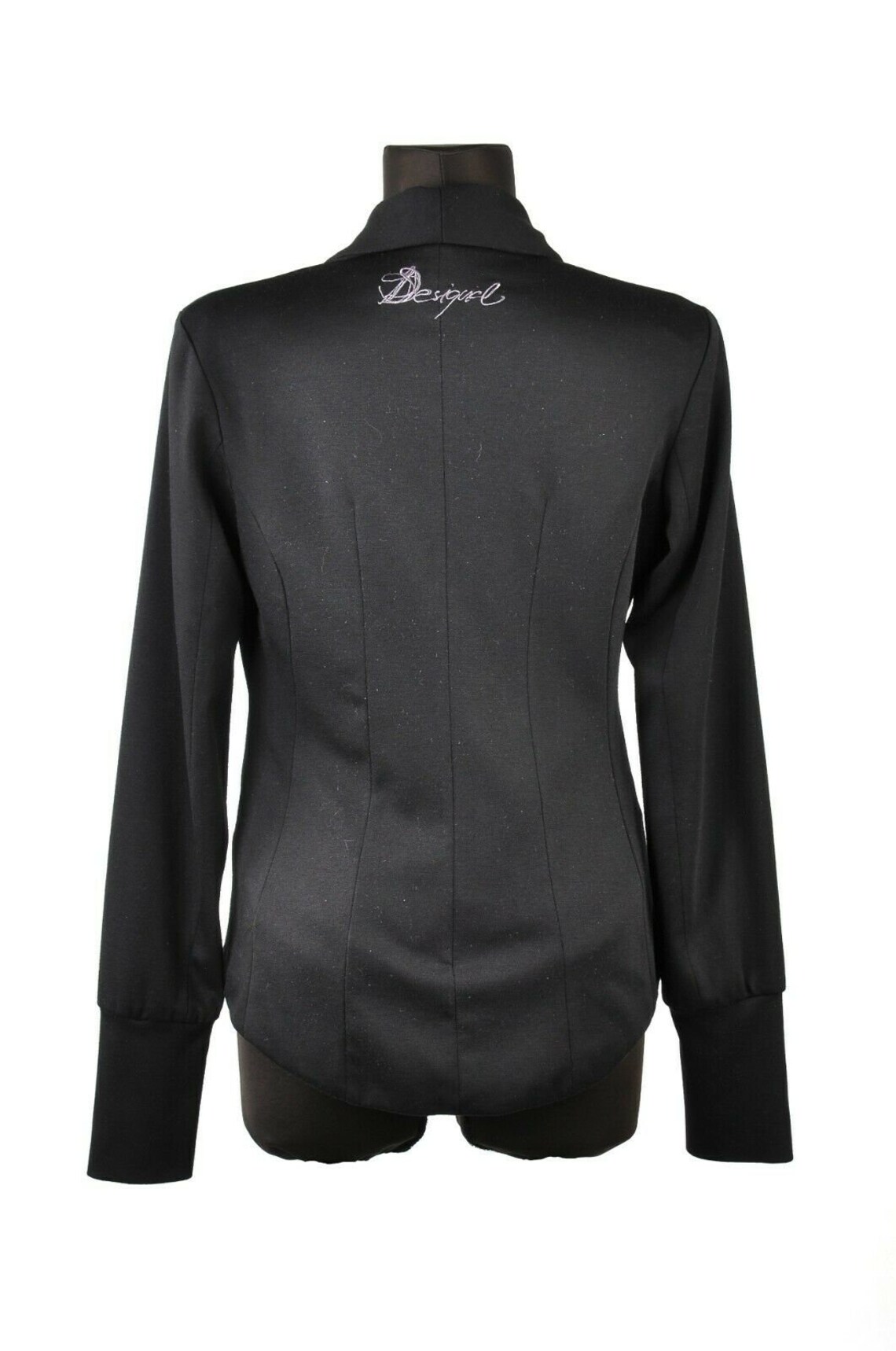 Women's DESIGUAL Black Printed Fitted Jacket Size 38 Etsy