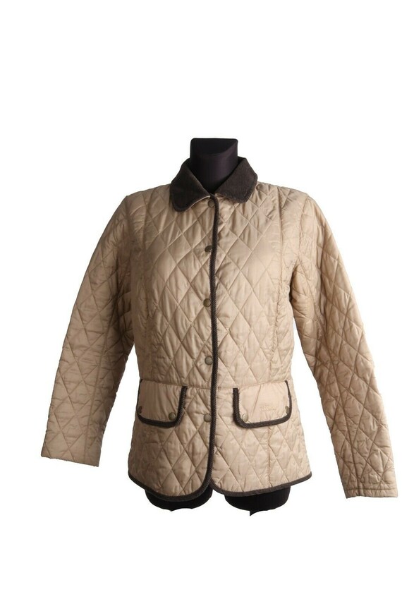 Women's BARBOUR Beige VINTAGE QUILT Insulated Jack