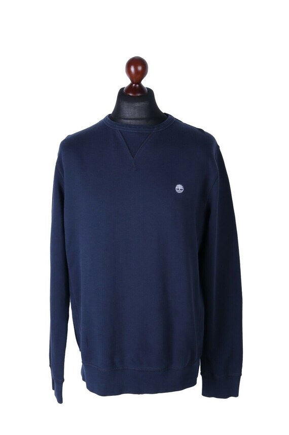 Men's TIMBERLAND Navy Cotton Sweatshirt C-Neck Pul