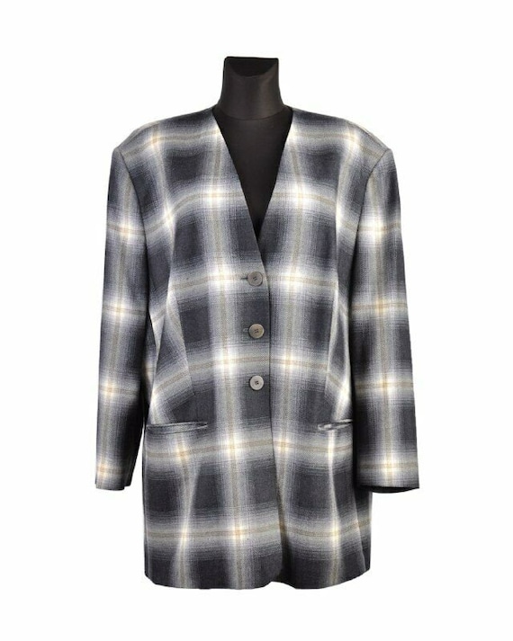 Women's GIVENCHY Wool Black&White Check Vintage Bl