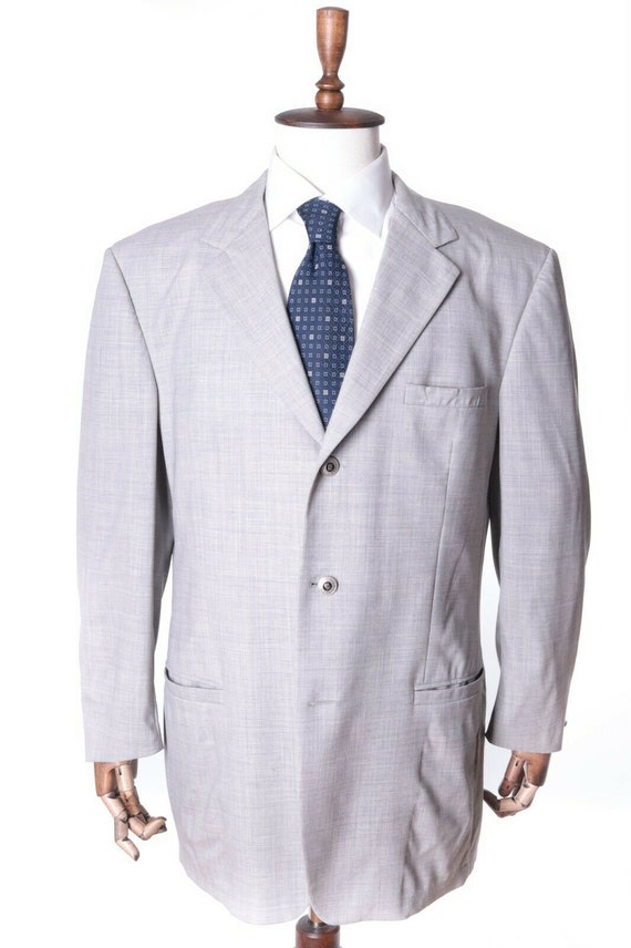 Men's VERSACE CLASSIC V2 Vintage Grey Wool Blazer