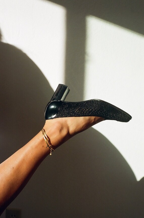 Vintage Stuart Weitzman Woven Heel
