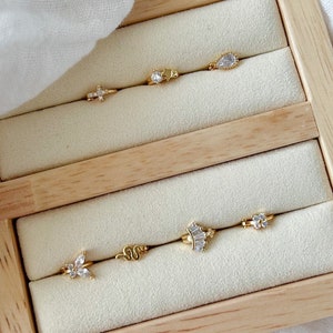 Piercing 6mm gold stainless steel hypoallergenic water resistant for Tragus Helix Daith gold surgical steel