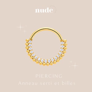 Bastet - Piercing in titanio e oro ASTM-F136 - Piercing all'elica, alla cartilagine e al lobo dell'orecchio in oro