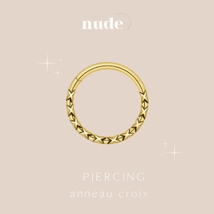 Hetepes - piercing in titanio oro ASTM-F136 - piercing all'orecchio con lobo in oro con cartilagine elicoidale 8 o 10 mm