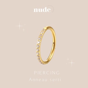 Amenhotep - Set di piercing in oro da 6,8, 10 e 12 mm in titanio ASTM-F136 oro - Orecchio per piercing al lobo in oro con cartilagine elicoidale