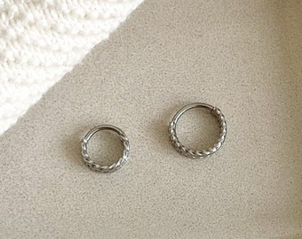 Piercing triple anneaux torsadés 8mm ou 10mm