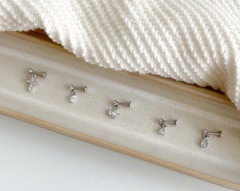 Piercing pendentif argenté