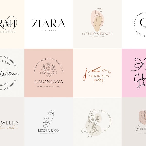 Custom Logo Design Service, Jewelry Shop, Etsy Shop, business logo, Nail, Makeup Studio, Beauty Salon Logo, Soft Elegant and Modern Logo