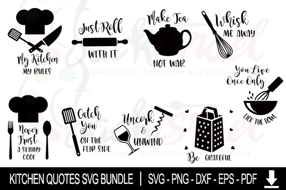 Download Funny Kitchen Quote Svg Cut File Bundle Kitchen Svg Cut Files Etsy